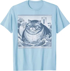 Cat and Great Ocean Wave T-Shirt