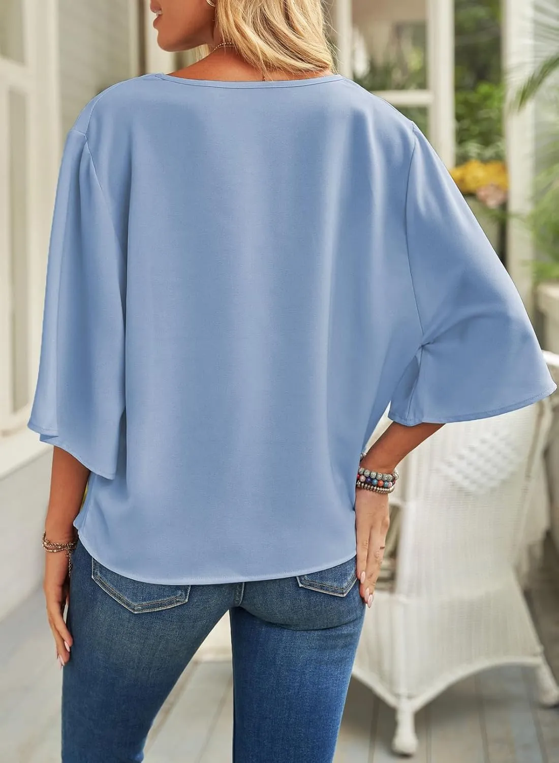 Dokotoo Womens Blouses and Tops Short Sleeve Chiffon Shirts and Tops