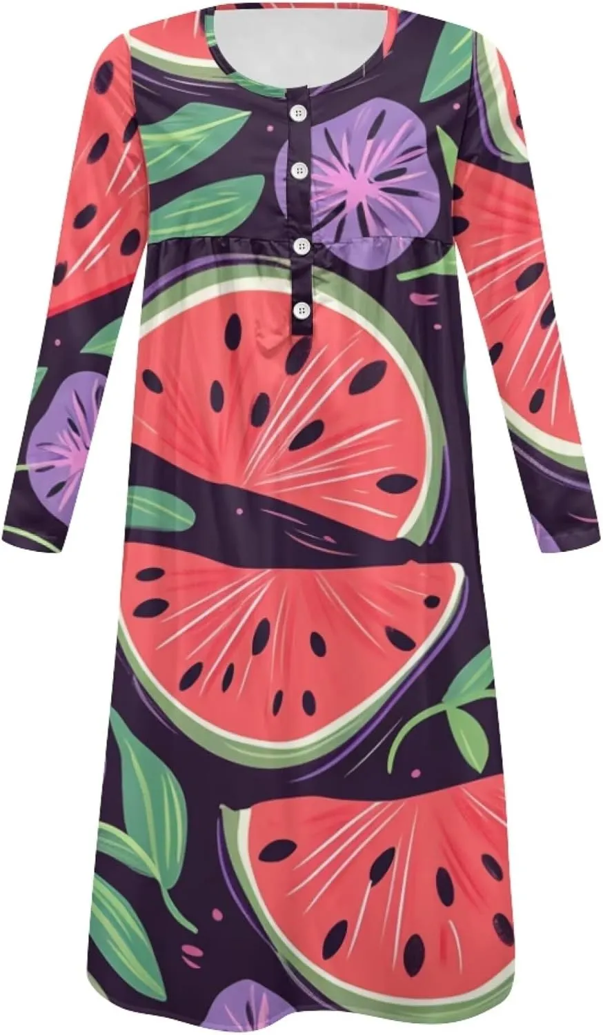 Dresses for Women Sexy V Neck Front Button Midi Party Dress Casual Long Sleeve Soft Comfy Fall Dresses with Pockets