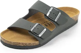 FITORY Mens Sandals, Arch Support Slides with Adjustable Buckle Straps and Cork Footbed Size 7-14.5