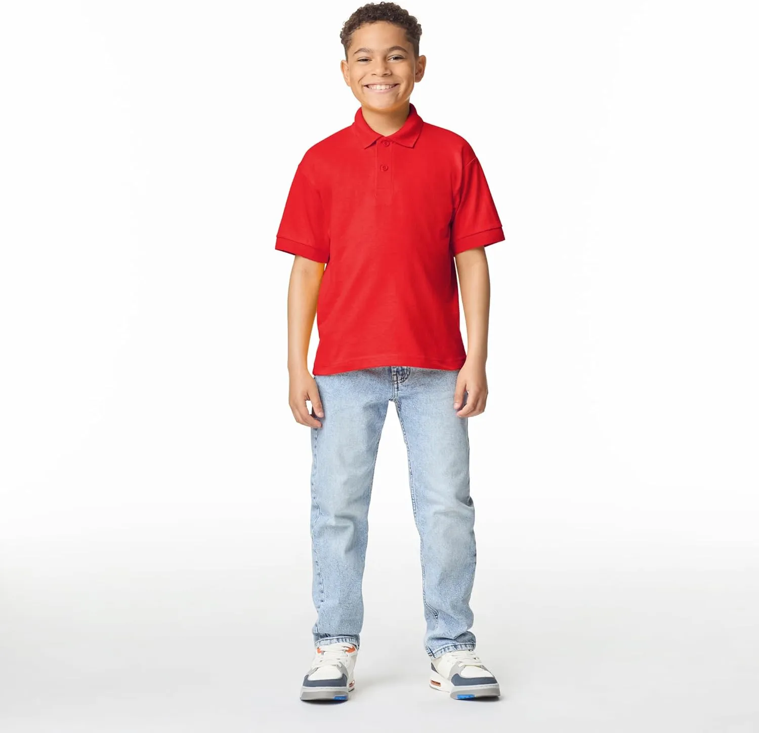 Gildan Kids' DryBlend Short Sleeve Polo, Style G8800b, 3-Pack