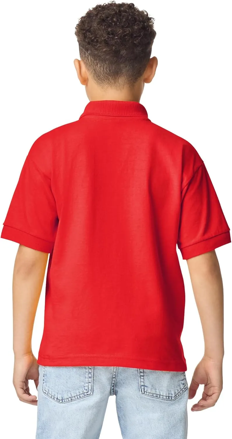 Gildan Kids' DryBlend Short Sleeve Polo, Style G8800b, 3-Pack