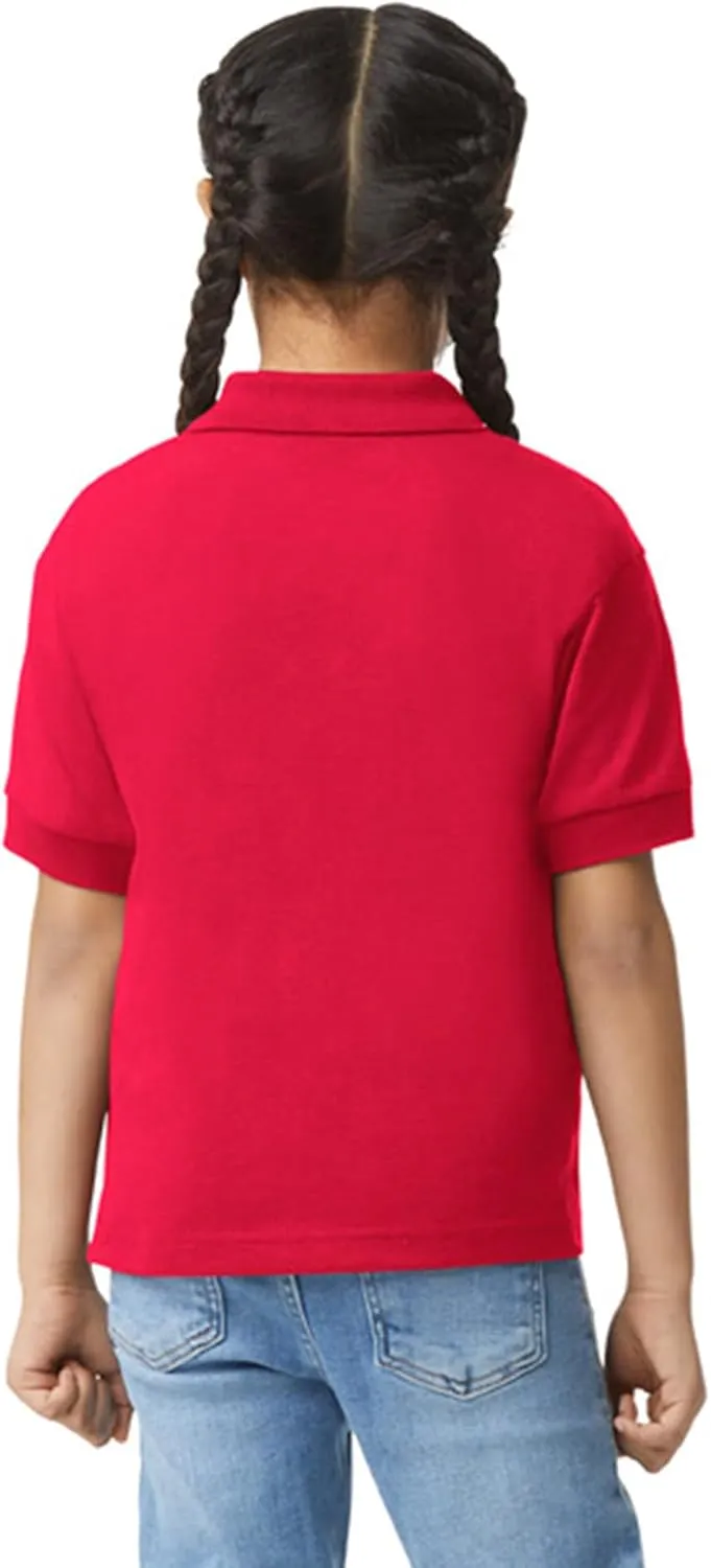 Gildan Kids' DryBlend Short Sleeve Polo, Style G8800b, 3-Pack
