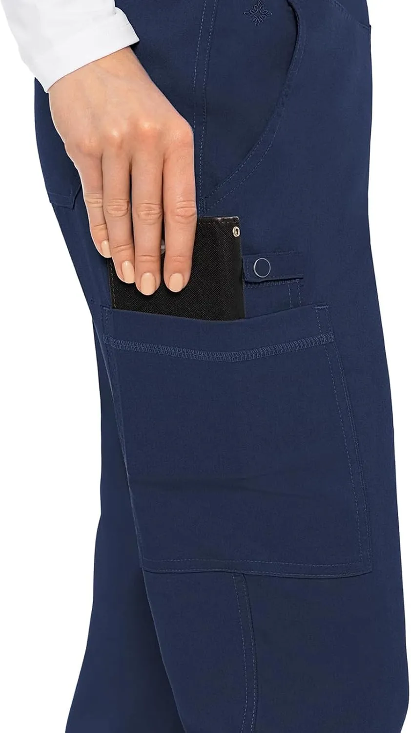 Med Couture Women's Yoga Pull-On Pant with 7 Pockets Ultra-Soft Rib-Knit Waistband and 2-Way Stretch Technology - MC7739