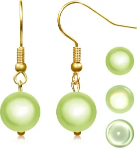 Miracle Beads Earrings for Women - Iridescent Beads Dangle Earrings 3D Shifting-color Earrings Glistening Under Sunshine and Light