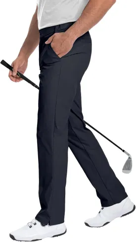 Moosehill Men's-Golf-Pants-Classic-Fit Stretch Quick Dry Lightweight Dress Work Casual Outdoor Comfy Trousers with Pockets