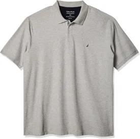 Nautica Men's Big and Tall Classic Fit Short Sleeve Solid Performance Deck Polo Shirt