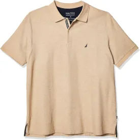 Nautica Men's Big and Tall Classic Fit Short Sleeve Solid Performance Deck Polo Shirt