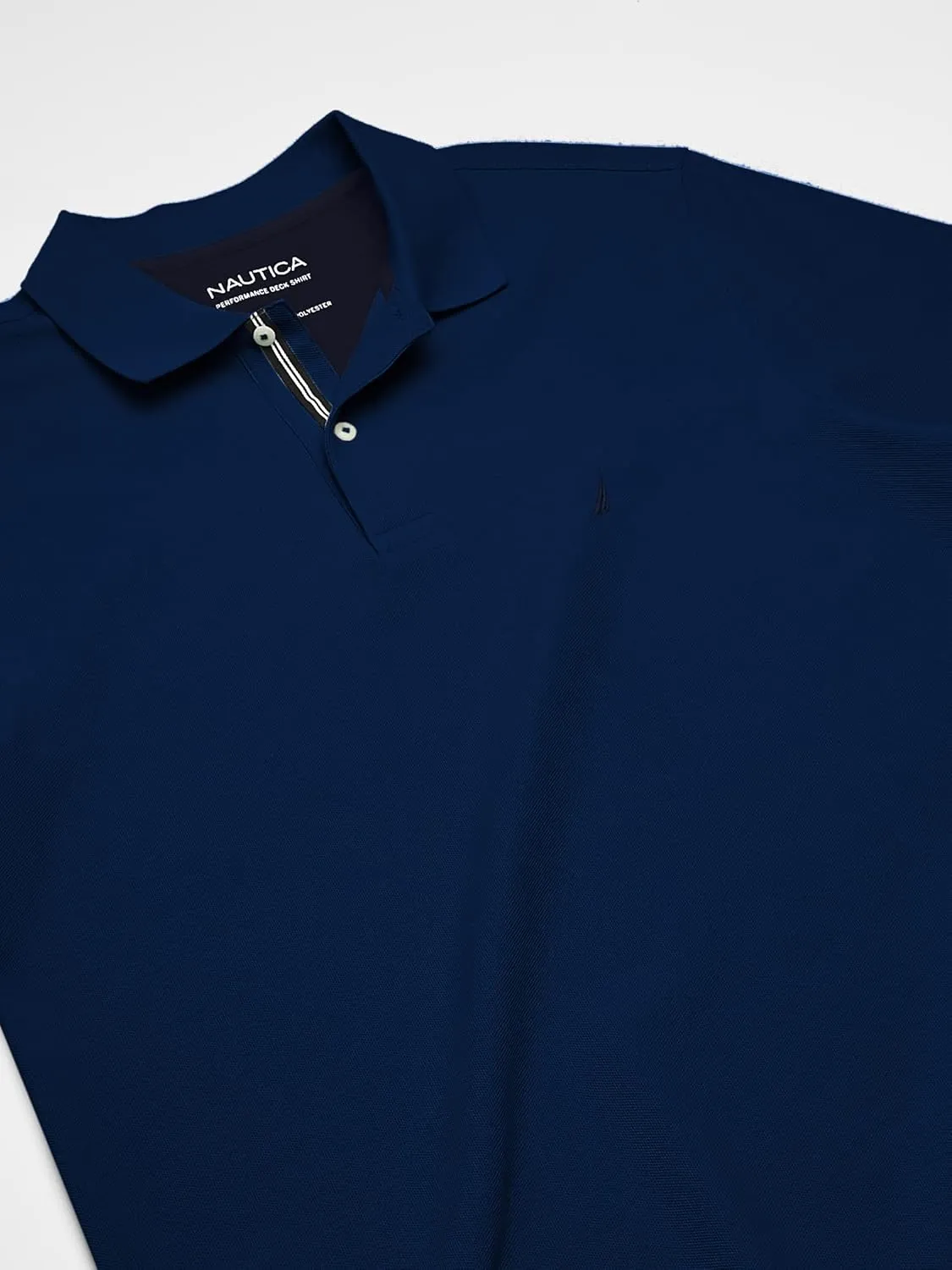 Nautica Men's Big and Tall Classic Fit Short Sleeve Solid Performance Deck Polo Shirt
