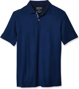 Nautica Men's Big and Tall Classic Fit Short Sleeve Solid Performance Deck Polo Shirt