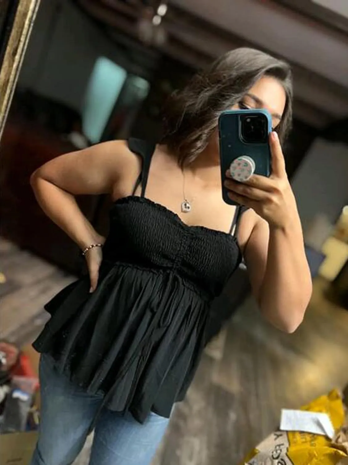 Poetsky Summer Beach Tanks for Women Sexy Going Out Tops Cute Peplum Babydoll Shirts