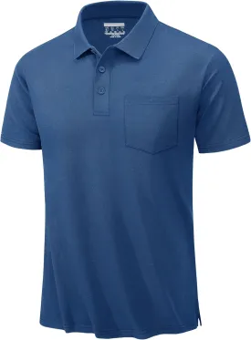 TACVASEN Mens Polo Golf Shirts with Pocket Pique Cooling Performance Moisture Wicking Polo Shirts