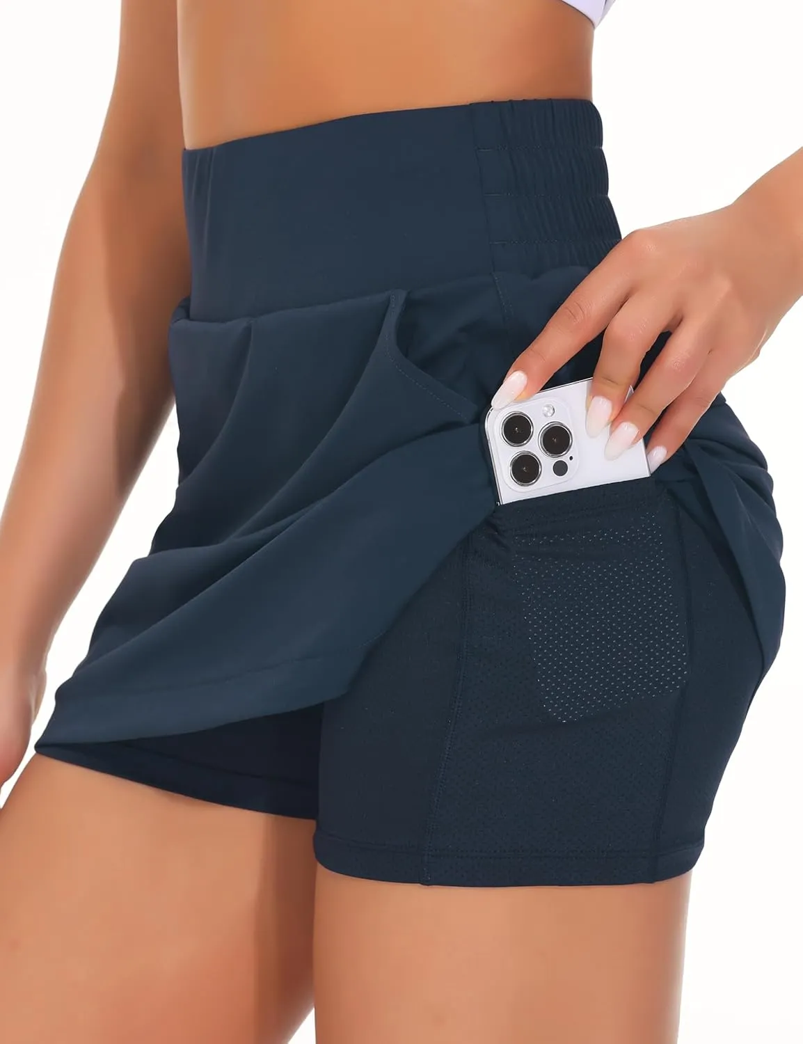 THE GYM PEOPLE Women's Golf Skort Tennis High Waist Lightweight Athletic Casual Skirts Built-in Shorts with 4 Pockets