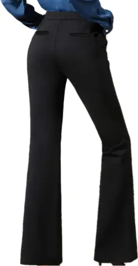Women Office Flare Dress Pants -Stretchy Comfy - High Waisted Bell Bottom Classic Buinese & Casual
