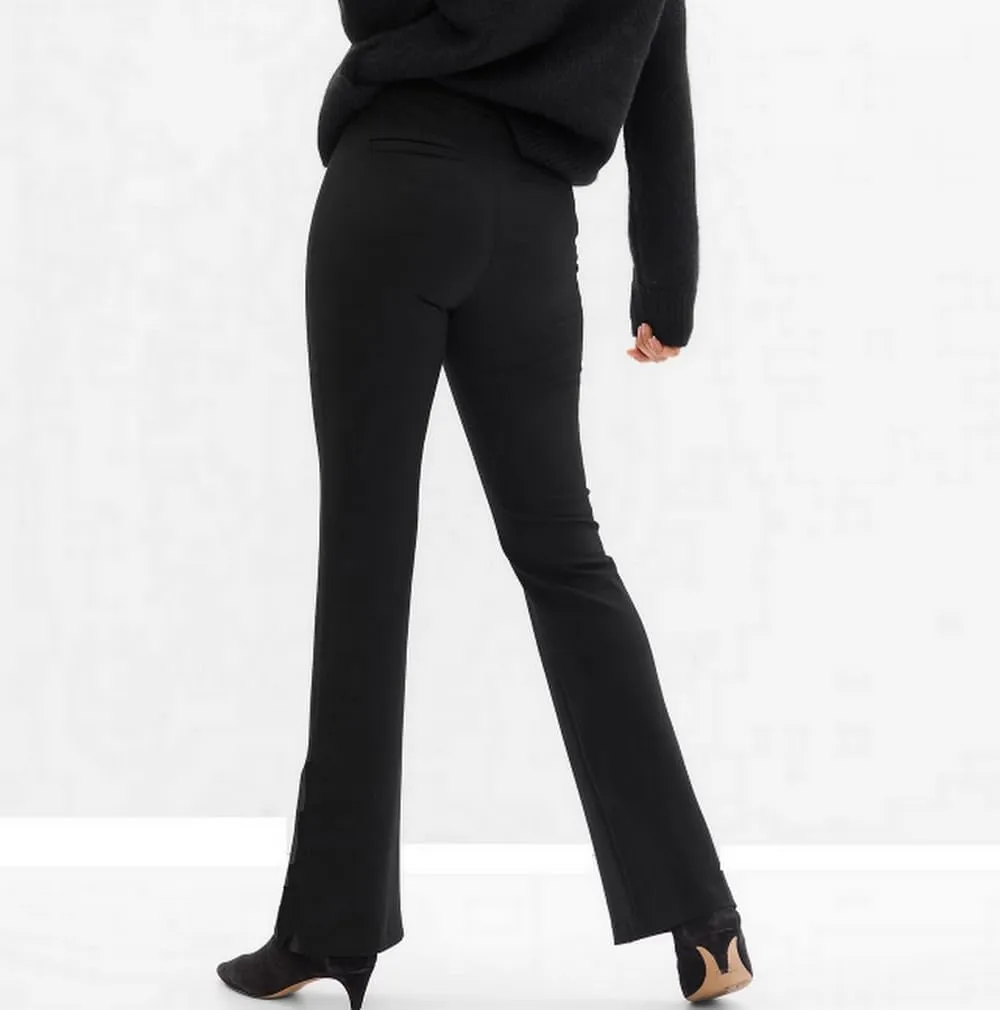 Women Office Flare Dress Pants -Stretchy Comfy - High Waisted Bell Bottom Classic Buinese & Casual
