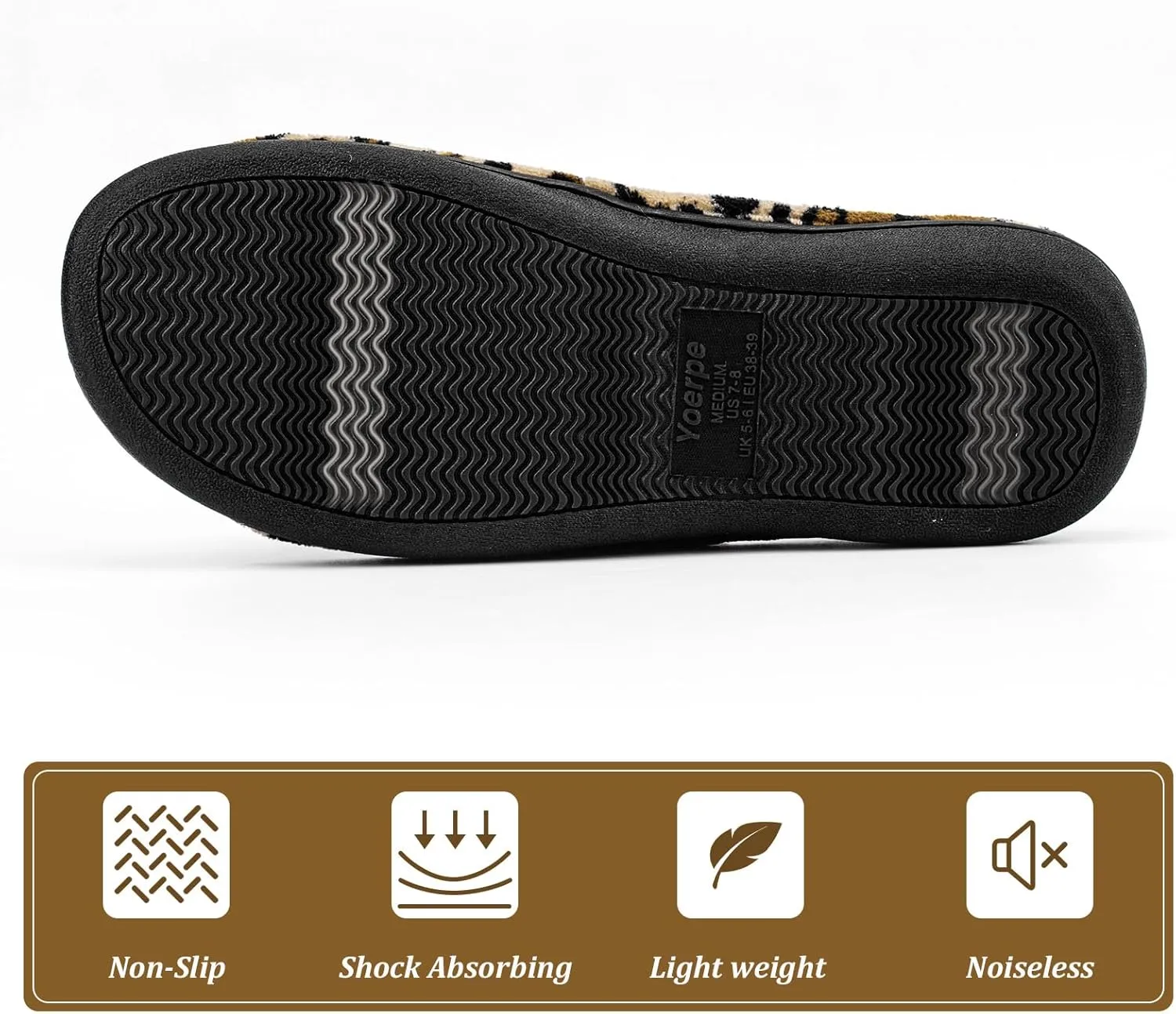 Womens House Slippers with Memory Foam, Adjustable Open Toe Indoor Outdoor Slippers for Women, Non Slip Washable Fuzzy Home Shoes with Massage Beads